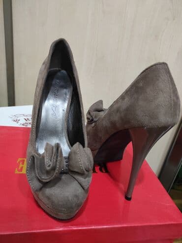 Tuflilər, Ölçü: 37, rəng - Qəhvəyi, İşlənmiş