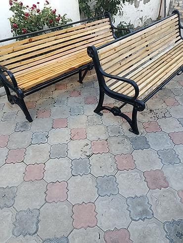 il: Metall karkaslı bağ skamyaları - Material: Qalın, dözümlü metal — 1