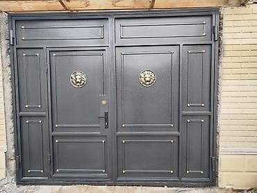 qapi perdeleri: Dəmir Qaraj darvazası, Seksional, Avtomatik, rəng - Qara, Qapı ilə, Ödənişli quraşdırma — 3