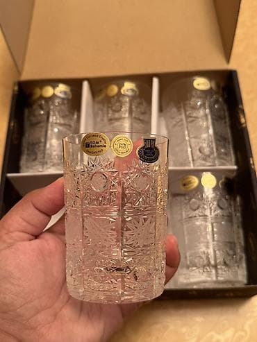 19 litre su: Stəkanlar, Xrustal, 6 ədədli dəst, 500 ml, Çexiya — 2