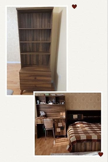 L🅰️/ bazalı taxt yazı masası, kitab dolabı hamısı birlikdə 300azn