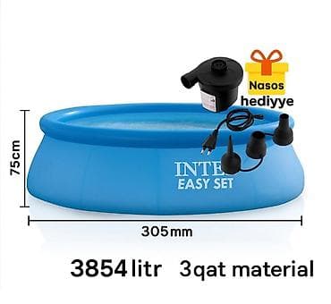 Elektron Nasos Hediyye. Intex 3.05 × 0.76 m şişmə hovuz 🌊 Yay — 1