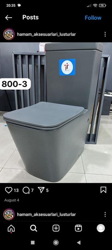 биде накладка на унитаз: Yeni, Unitaz, Monoblok, Kredit var, Zəmanətli, Rayonlara çatdırılma — 57