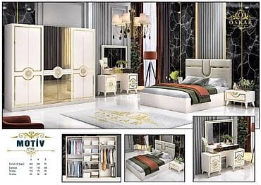 salon dest mebel: İkinəfərlik çarpayı, Dolab, Termo, Tumba, Yeni — 1