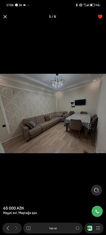 ag seher evler: 56 kv. m, 2 otaqlı, Qaz — 8