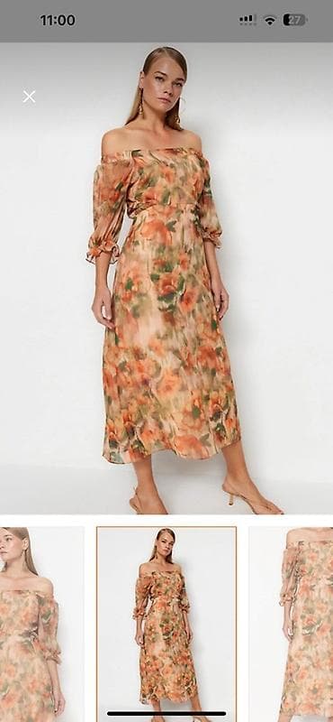 Trendyoldan alinmish, ancaq 1 defe geyinilmis don 42 olcu, L/XL midi — 5