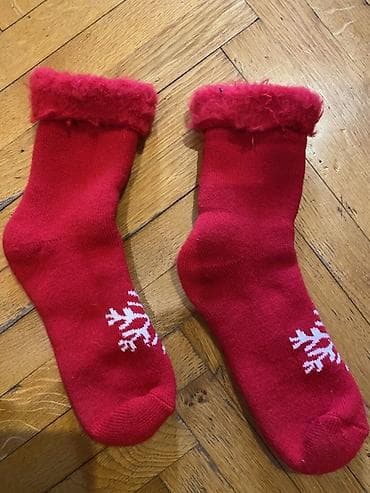 Alt paltar, corablar: Rəng - Qırmızı Corablar, Qız üçün, 7 - 8 yaş — 1