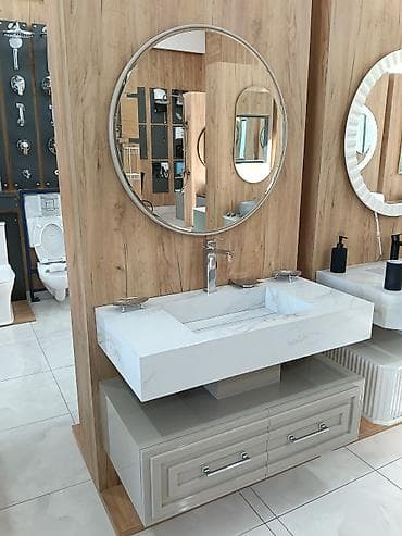 Dekorativ divar panelləri: Məhsul: Hamam üçün müasir lavabo dəstləri (asılqan modullu) — 4