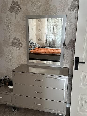 Yataq otağı dəsti - Rəng: Açıq boz, gümüşü detallı - Üslub: Müasir — 3