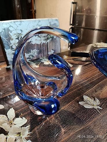 MEDUZA KANFET QABI. Bədii şüşə dekor – əl işi - Material: qalın