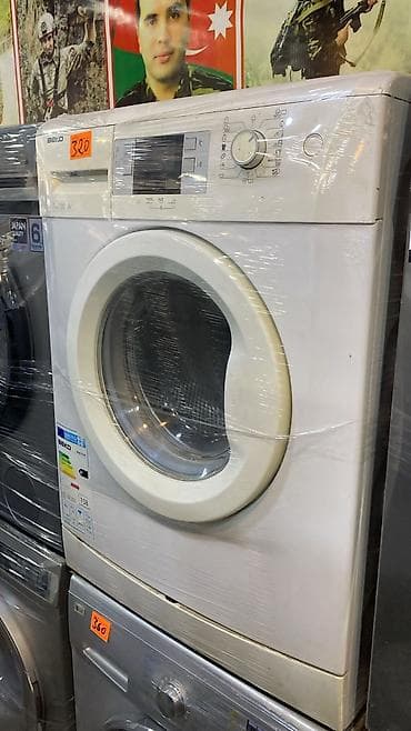 Soyuducu Paltaryuyan televizor vitrinlerin satış mərkəzi: Beko önyükləməli paltaryuyan maşın - Rəng: ağ - Ön şüşəli böyük qapı