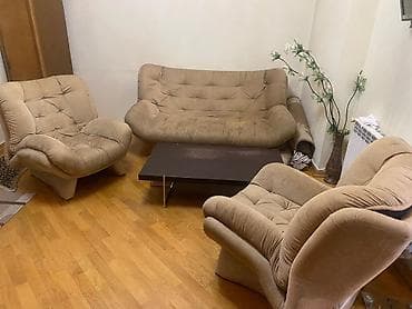 Divan və kreslo dəstləri: İşlənmiş, Divan, 2 kreslo — 1