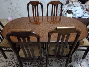 стол для переговоров овальный: Гостиный стол, Б/у, Нераскладной, Дерево, Овальный стол — 3