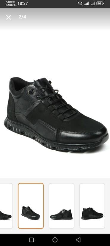 весенние мужские ботинки: Turkiya istesali təmiz dəri ölçu41 1çüt tünd qəhfəyi rənq 60azn — 9