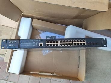 Modemlər və şəbəkə avadanlıqları: TP-Link TL-SG3428MP JetStream İdarəolunan PoE+ Switch - 24 x Gigabit — 2
