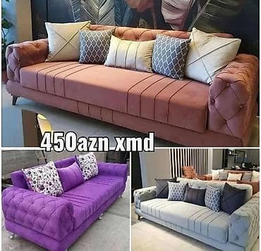 baza yataq: Di̇van-kravat, Yeni, Açılan, Bazalı, Vеlur parça — 1