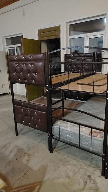 mebel kitab refleri: İkimərtəbəli metal çarpayı - Ölçü: 90 sm x 2 m - Birbaşa istehsaldan — 2