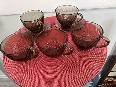 icki: Fincanlar, rəng - Qəhvəyi, Şüşə, 6 ədədli dəst — 1