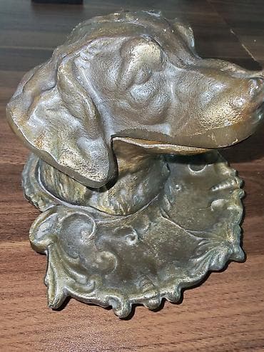dekor ev: Məhsul: Metal it başlı masaüstü küyəhlik/siqaret külqabısı (açılan — 5