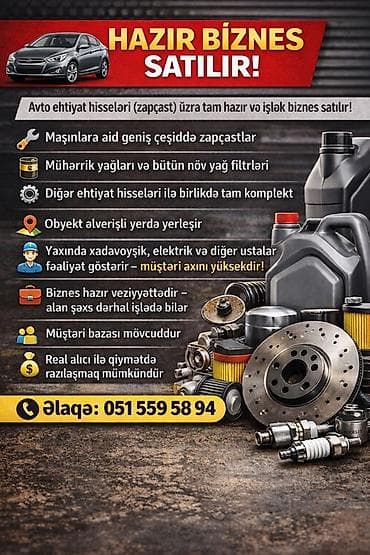 avto aksesuarlar topdan satis: Hazır işlək avto ehtiyat hissələri biznesi satılır - Avtomobillərə — 1