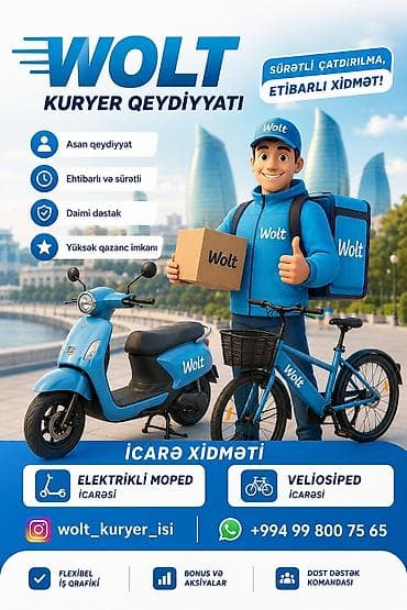 İş: Moto-kuryer tələb olunur, Gündəlik ödəniş, Təcrübəsiz — 1
