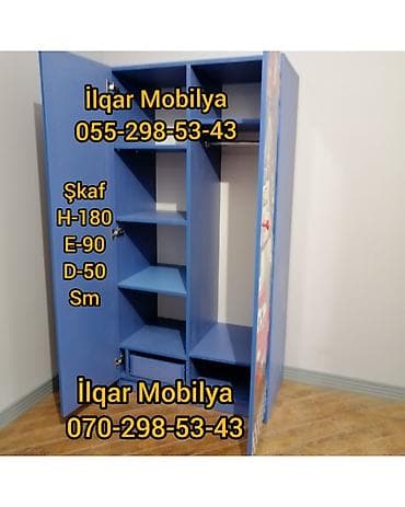 dolablar sumqayit: Oğlan üçün, Yeni, 2 qapılı, Açılan, Düz dolab — 3