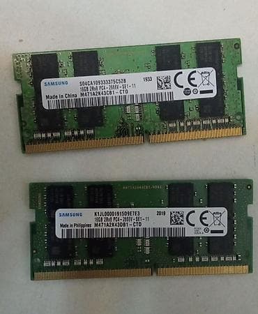 Termopasta: Operativ yaddaş (RAM) Samsung, 16 GB, 2666 Mhz, DDR4, Noutbuk üçün, İşlənmiş — 1