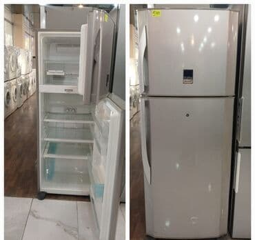 2 qapılı Sharp Soyuducu Satılır, rəng - Gümüşü, Təkərli