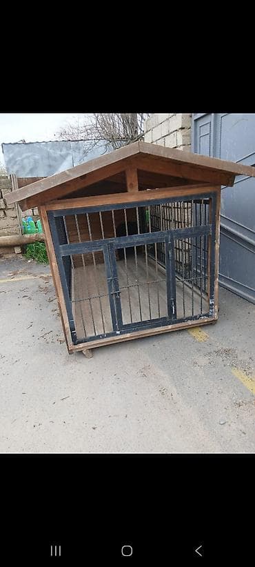 itlər alabay: Böyük ölçülü it evi və volyer - Material: ağac karkas və taxta — 5