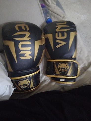 ufc elcek: Venum boks əlcəkləri – qara-qızılı dizayn - Brend: Venum - Material — 1