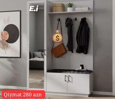 Yeni, Açılan, 2 qapılı Düz dolab, Dolab-asılqan