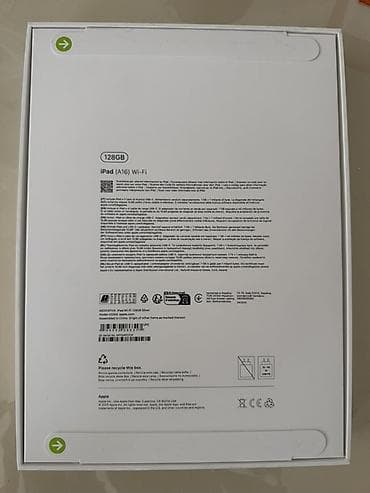 adapter apple: Apple iPad (A16) Wi‑Fi – 128 GB, Gümüş Tam yeni açılmamış - Yaddaş — 3