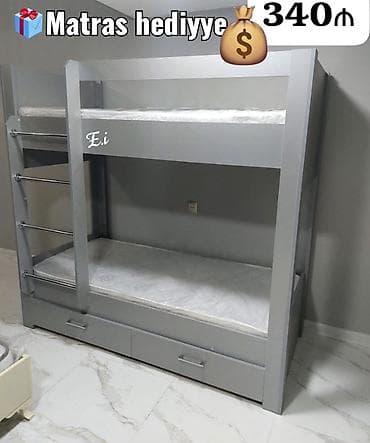 matras döşək: Ikimərtəbəli çarpayı rəng seçimi var — 1