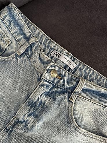 ZARA qadın cins şalvar - Model: ZARA - Parça: 100% denim, qalın və — 4