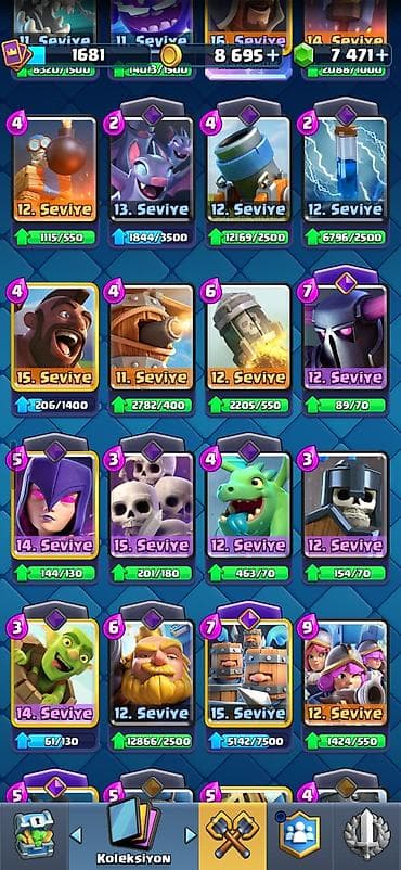 video reqstrator: Clash Royale hesabı – güclü və tam kart kolleksiyası ilə - Kral — 5