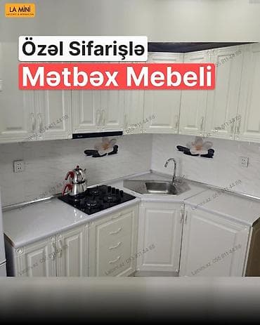 dekor ref: Özəl sifarişlə hazırlanmış mətbəx mebeli - Fərdi ölçü və planlamaya — 1
