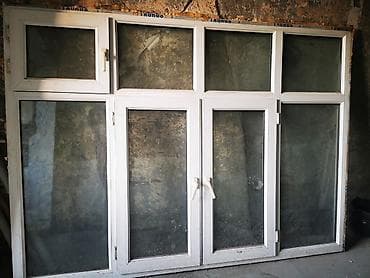 PVC pəncərə-balkon dəsti - Material: ağ rəngli PVC profil - — 1