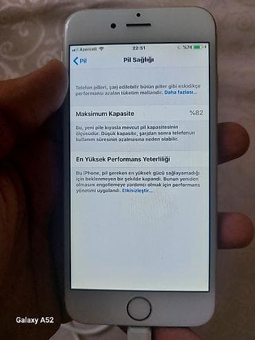 xiaomi 17 pro max: IPhone 6, 32 GB, Gümüşü, Barmaq izi — 6