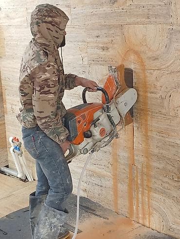 evlere su catdirilma: Beton kəsimi və deşmə xidməti - Armaturlu beton, monolit tavan — 8