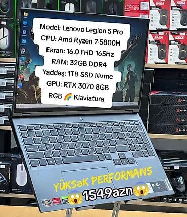intel core i: Lenovo Legion 5 Pro – güclü oyun və peşəkar iş üçün yüksək — 1