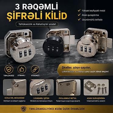 şifr: 3 rəqəmli şifrəli kilid Təhlükəsizlik və rahatlıq bir yerdə! Şkaflar — 1