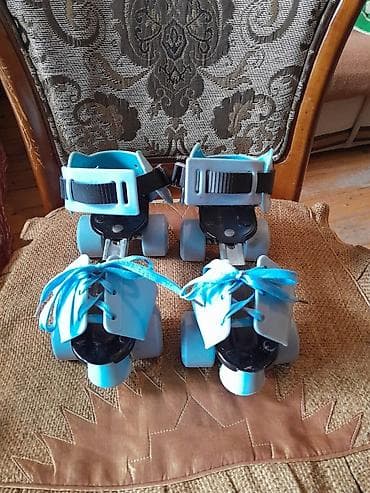 İdman və istirahət: Rolik satilir (roller skates) - Rəng: açıq mavi/boz, qara platforma - — 1