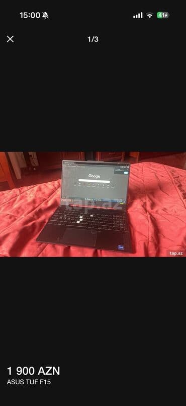ноутбук 4070: İşlənmiş ASUS TUF Gaming, 15.6 ", Intel Core i7, 512 GB, Ödənişli çatdırılma — 2