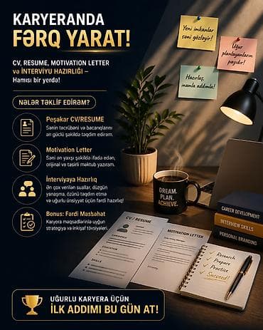 Peşəkar CV və Resume hazırlanması xidməti - Fərqli sahələr və
