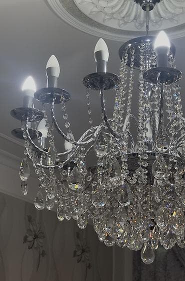 Çılçıraq, 10 və daha çox lampa, Xrustal — 3