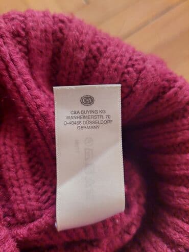 5 6yaş: C&A firmasinin 4_6yas bordo reng çox qalin toxunma koftasi.az — 4