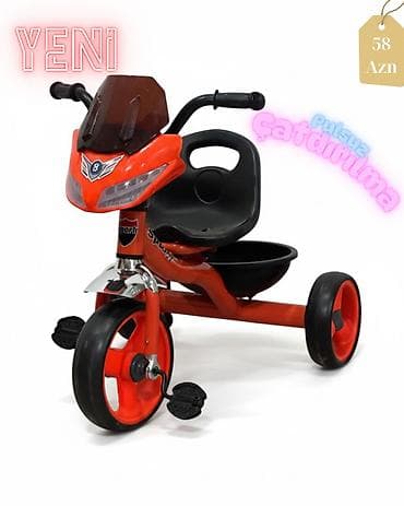 Yeni Üç təkərli Uşaq velosipedi 12", Pulsuz çatdırılma