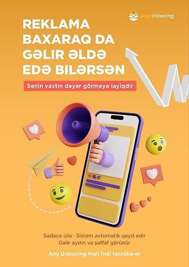 Any Unboxing – reklam izləyərək gəlir qazanmaq üçün platforma -