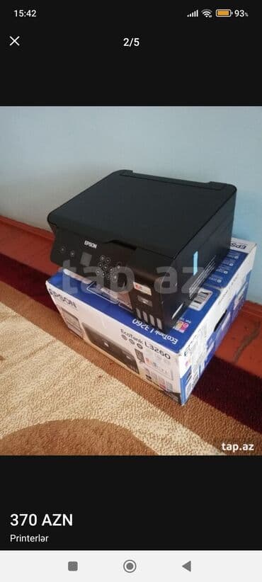printer alisi: Epson EcoTank L3260 İki il öncə alınıb bütün aksesuarları üzərindədir — 2