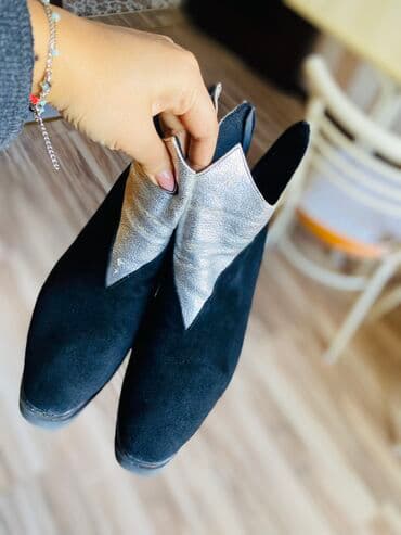 dəri qadın botilyonu: Ölçü: 39, İşlənmiş — 4